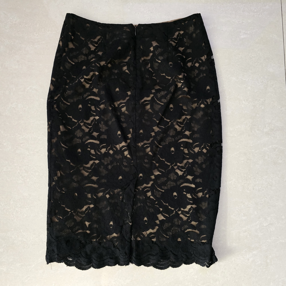 New York & Co. Black Lace Midi Skirt - Size 2 - Picture 2 of 3